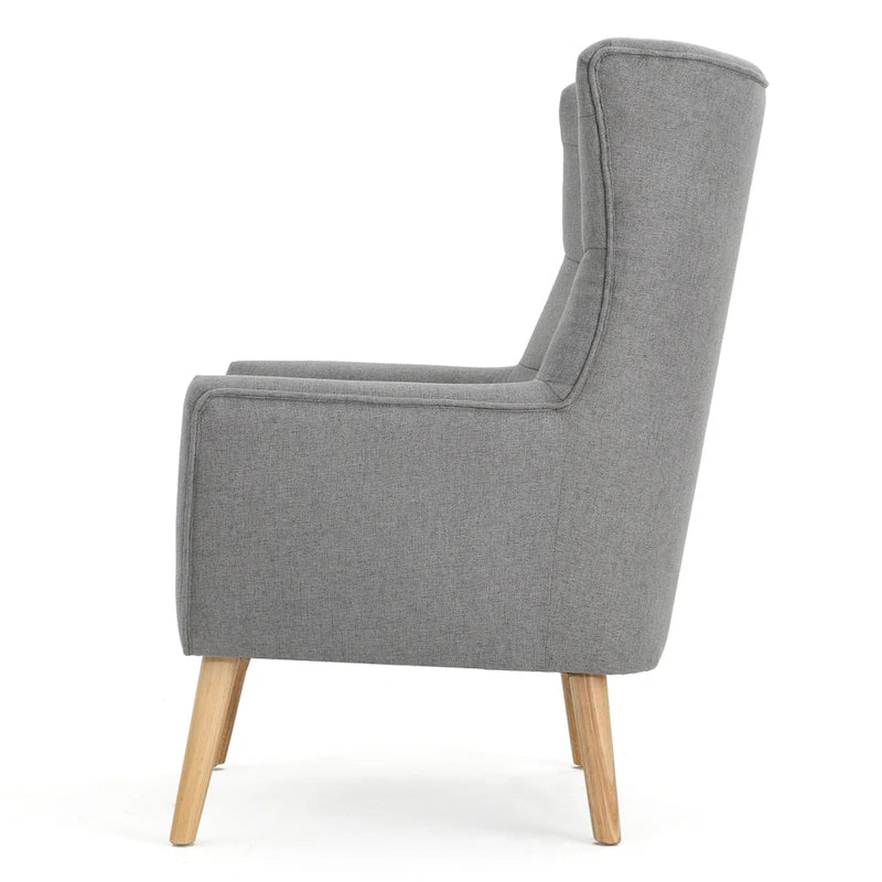 Sillón Orejero Alto Gris de 32,5"