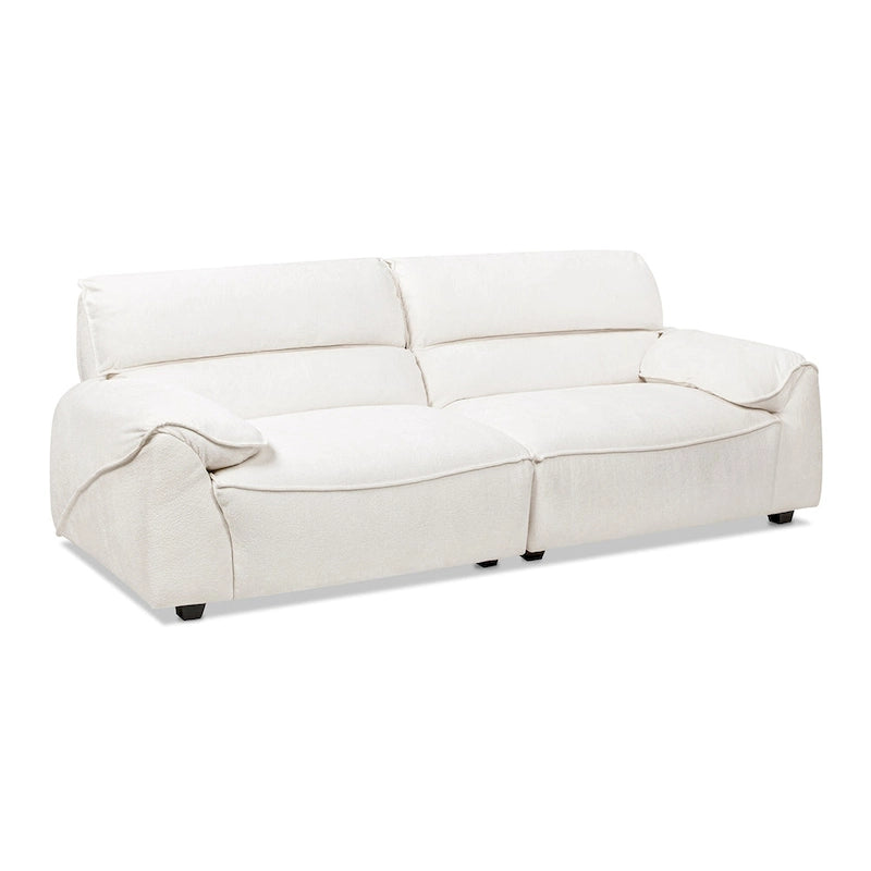 Sofá modular de 2 piezas tapizado en chenilla de 90.5