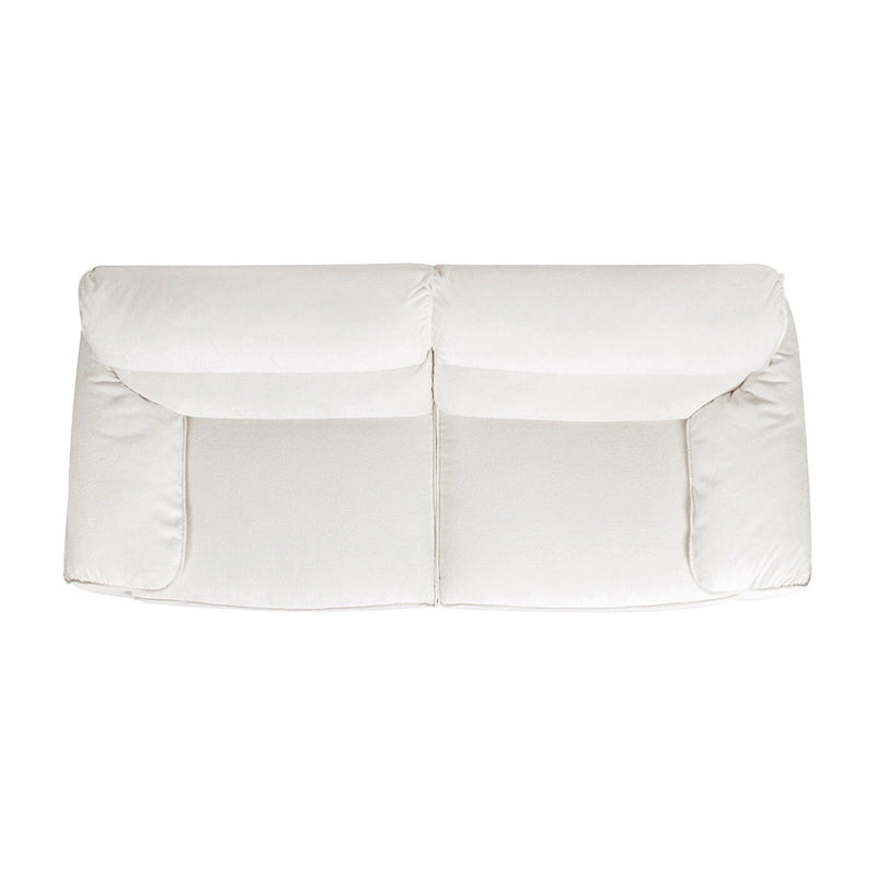 Sofá modular de 2 piezas tapizado en chenilla de 90.5