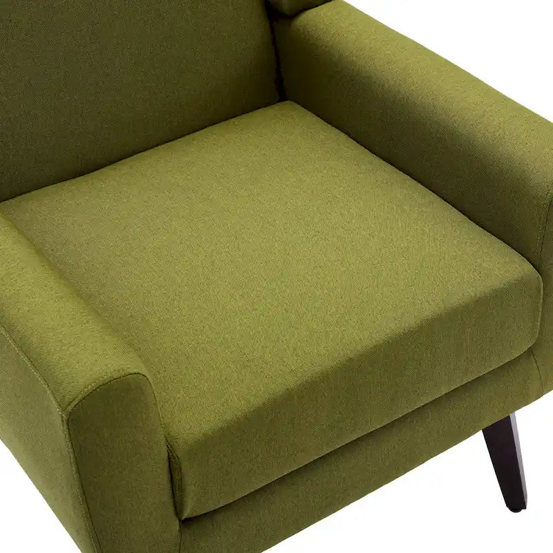 Juego de 2 sillones tapizados en lino con respaldo alto y brazos