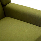 Juego de 2 sillones tapizados en lino con respaldo alto y brazos