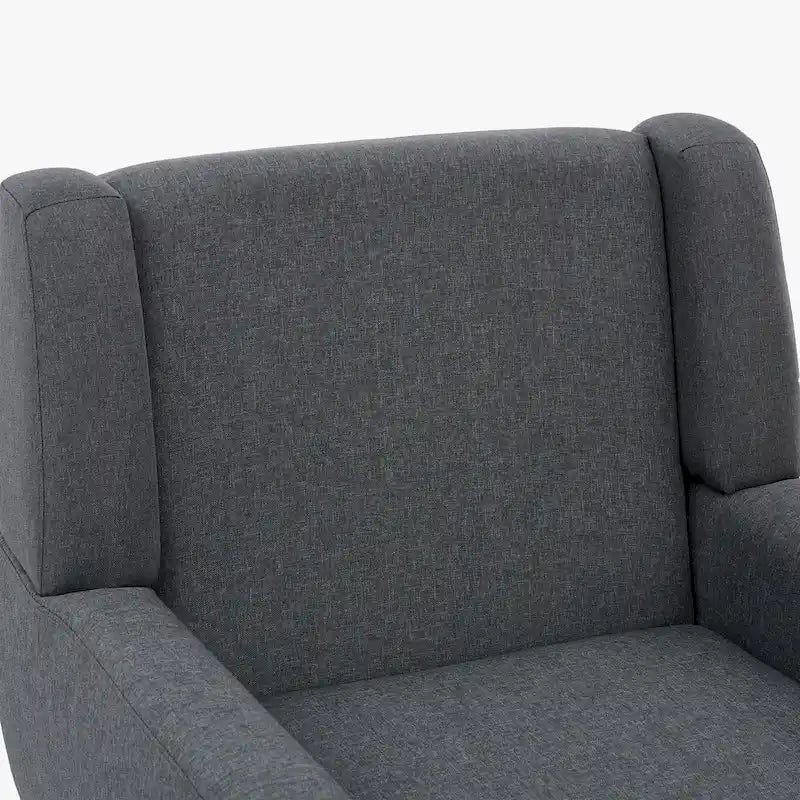Juego de 2 sillones tapizados en lino con respaldo alto y brazos