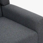 Juego de 2 sillones tapizados en lino con respaldo alto y brazos