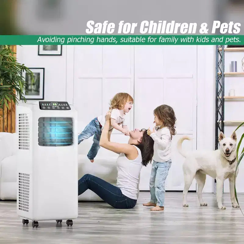 Costway 5500 BTU (9000 BTU ASHRAE) 3-in-1 Portable Air Conditioner w/Built-in Dehumidifier and Window Kit