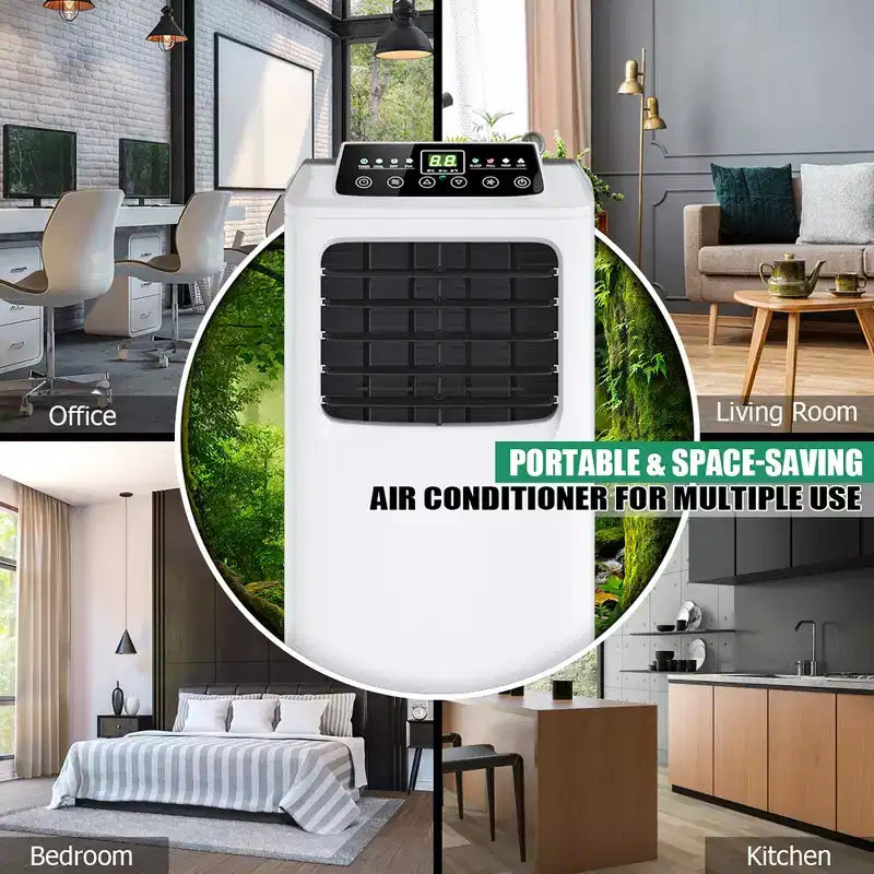Costway Portable Air Conditioner & Dehumidifier Function Remote w/ Window Kit