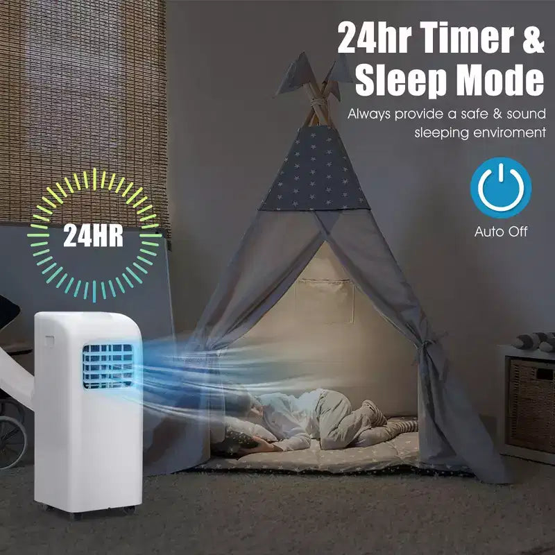 Costway Portable Air Conditioner & Dehumidifier Function Remote w/ Window Kit