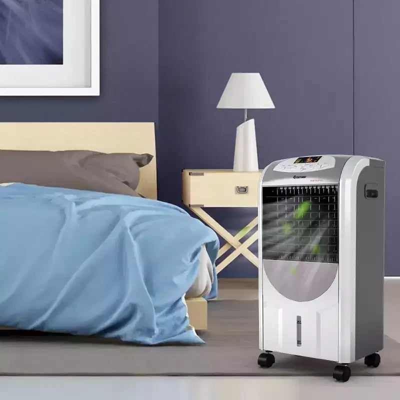 Costway Portable Air Cooler Fan & Heater Humidifier with Washable Filter Remote Control