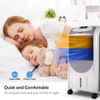 Costway Portable Air Cooler Fan & Heater Humidifier with Washable Filter Remote Control