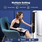 Costway 3-In-1 Evaporative Air Cooler 41'' Portable Tower Fan Humidifier