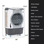 Costway 3450CFMIndustrialEvaporativeCooler 4-in-1AirCoolingFan 45L Tank