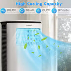 Costway 6500 BTU (9000 BTU ASHRAE) Air Cooler 3 in 1 Portable Air Conditioner w/Fan & Dehumidifier