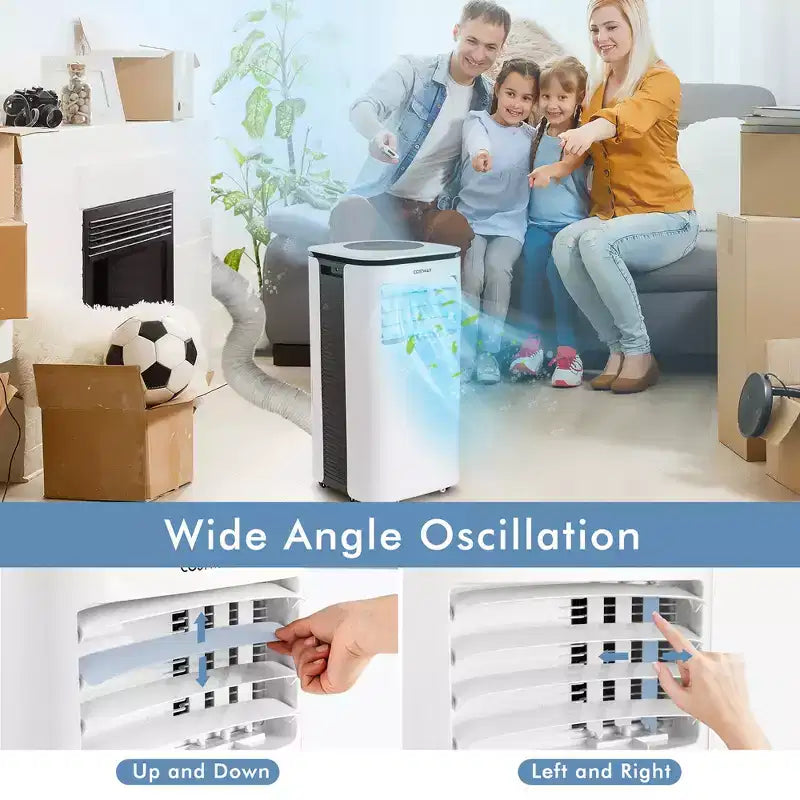 Costway 6500 BTU (9000 BTU ASHRAE) Air Cooler 3 in 1 Portable Air Conditioner w/Fan & Dehumidifier