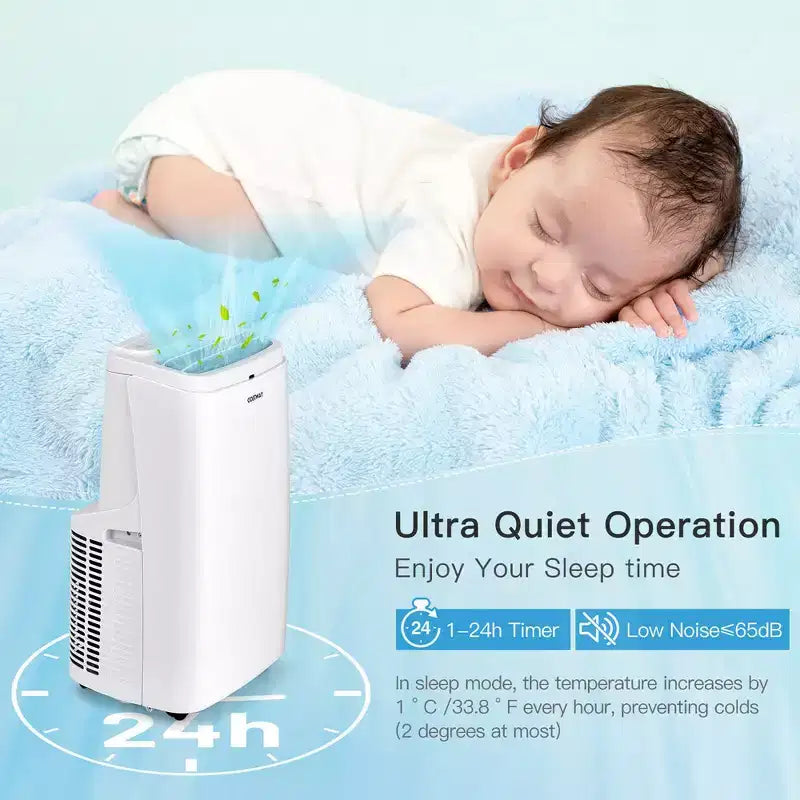 Costway 6350 BTU (9000BTU ASHRAE) Portable Air Conditioner 3-in-1 Air Cooler Fan Dehumidifier w/ Remote