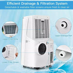 Costway 6350 BTU (9000BTU ASHRAE) Portable Air Conditioner 3-in-1 Air Cooler Fan Dehumidifier w/ Remote
