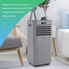 Costway 6000 BTU (10000 BTU ASHRAE) Portable Air Conditioner w/ Remote Control 3-in-1 Air Cooler w/ Drying