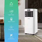 Costway 6000 BTU (10000 BTU ASHRAE) Portable Air Conditioner w/ Remote Control 3-in-1 Air Cooler w/ Drying