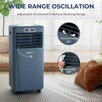 Costway 6000 BTU (10000 BTU ASHRAE) Portable Air Conditioner w/ Remote Control 3-in-1 Air Cooler w/ Drying