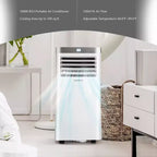 Costway 8000 BTU/10000BTU ASHRAE Portable Air Conditioner 3-in-1 Air Cooler with Remote Control
