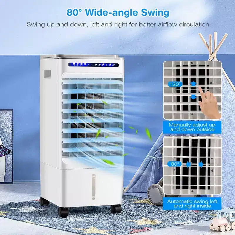 Costway 3-in-1 Evaporative Air Cooler Portable Air Cooling Fan w/ Fan & Humidifier