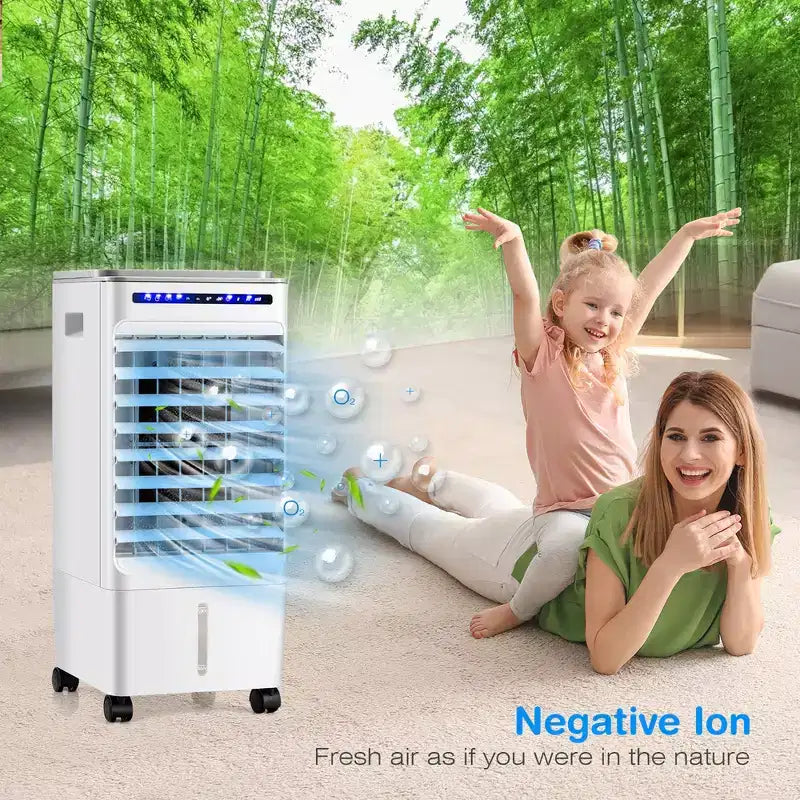 Costway 3-in-1 Evaporative Air Cooler Portable Air Cooling Fan w/ Fan & Humidifier