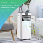 Costway 5000 BTU (8000BTU ASHRAE) Portable Air Conditioner with Remote Control 3-in-1 Air Cooler w/ Drying