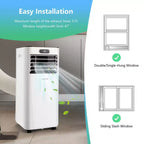 Costway 5000 BTU (8000BTU ASHRAE) Portable Air Conditioner with Remote Control 3-in-1 Air Cooler w/ Drying