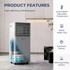 Costway 10000 BTU ASHRAE Portable Air Conditioner 3-in-1 Air Cooler w/Dehumidifier & Fan Mode