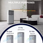 Costway 10000 BTU ASHRAE Portable Air Conditioner 3-in-1 Air Cooler w/Dehumidifier & Fan Mode