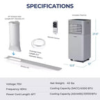 Costway 10000 BTU ASHRAE Portable Air Conditioner 3-in-1 Air Cooler w/Dehumidifier & Fan Mode