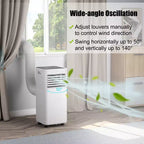Costway 10000 BTU ASHRAE Portable Air Conditioner 3-in-1 Air Cooler w/Dehumidifier & Fan Mode