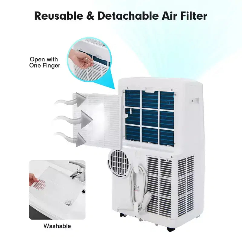Costway 8800 BTU (14000 BTU ASHRAE) Portable Air Conditioner 4-in-1 Air Cooler w/ APP & WiFi Smart Control