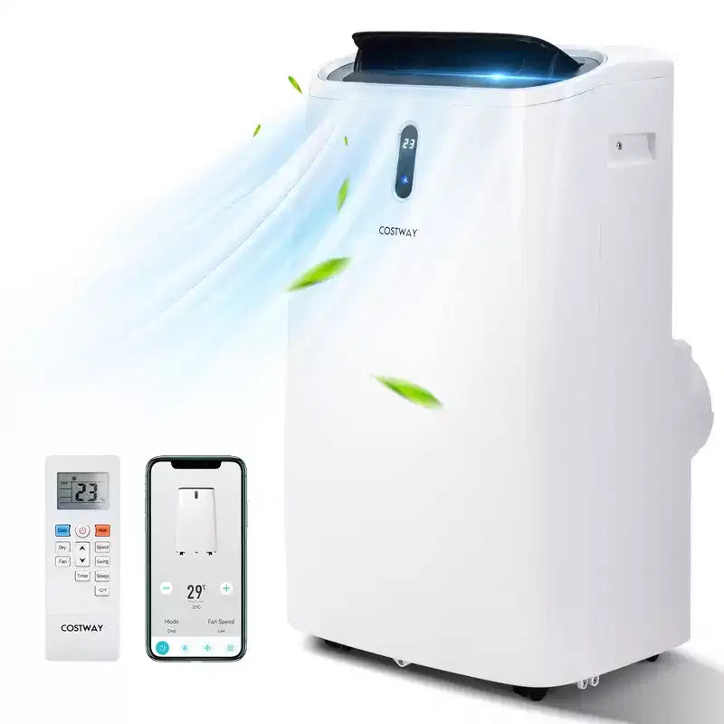 Costway 8800 BTU (12000 BTU ASHRAE) Portable Air Conditioner 4-in-1 Air Cooler w/ APP & WiFi Smart Control
