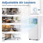 Costway 5000 BTU (8000 BTU ASHRAE) Portable Air Conditioner 3-in-1 AC Unit With Cool Dehum Fan Sleep Mode