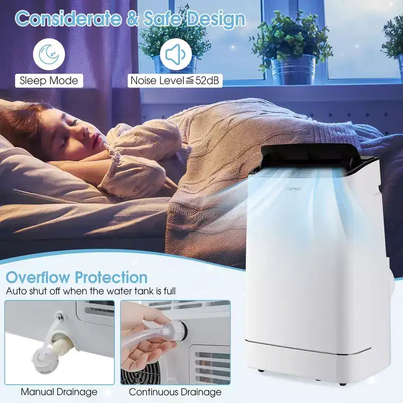 Costway 15000 BTU Portable Air Conditioner with Remote APP Control Cool Fan Heat Dehum