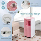 Aire Acondicionado Portátil Costway 7100 BTU (10000 BTU ASHARE) Unidad de CA 3 en 1 con Enfriamiento, Deshumidificación, Ventilador y Modo Noche