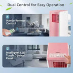 Aire Acondicionado Portátil Costway 7100 BTU (10000 BTU ASHARE) Unidad de CA 3 en 1 con Enfriamiento, Deshumidificación, Ventilador y Modo Noche