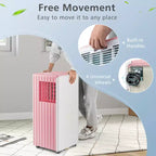 Aire Acondicionado Portátil Costway 7100 BTU (10000 BTU ASHARE) Unidad de CA 3 en 1 con Enfriamiento, Deshumidificación, Ventilador y Modo Noche