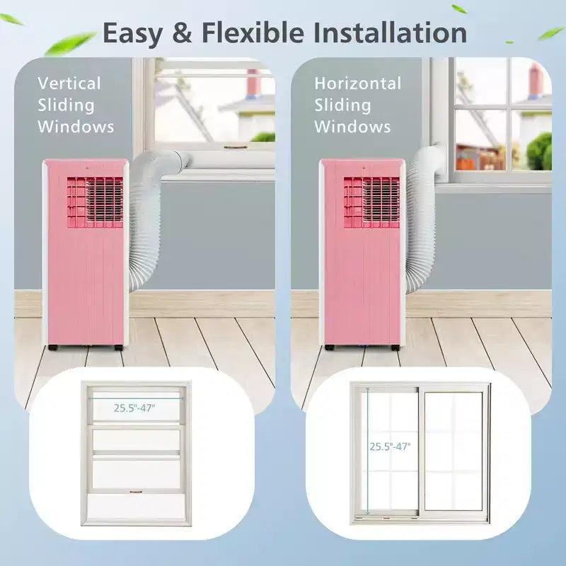 Aire Acondicionado Portátil Costway 7100 BTU (10000 BTU ASHARE) Unidad de CA 3 en 1 con Enfriamiento, Deshumidificación, Ventilador y Modo Noche
