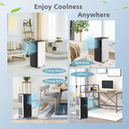 Aire Acondicionado Portátil Costway 7100 BTU (10000 BTU ASHARE) Unidad de CA 3 en 1 con Enfriamiento, Deshumidificación, Ventilador y Modo Noche