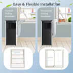 Aire Acondicionado Portátil Costway 7100 BTU (10000 BTU ASHARE) Unidad de CA 3 en 1 con Enfriamiento, Deshumidificación, Ventilador y Modo Noche