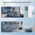 Aire Acondicionado Portátil Costway 7100 BTU (10000 BTU ASHARE) Unidad de CA 3 en 1 con Enfriamiento, Deshumidificación, Ventilador y Modo Noche