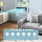 Costway 8100 BTU (12000 BTU Ashrae) Window Air Conditioner with Remote, LED Control Panel, up to 400 Sq.Ft.