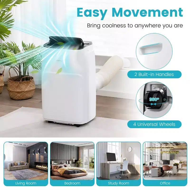 Costway 13,000 BTU Portable Air Conditioner with Cool, Fan, Heat & Dehumidifier