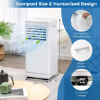Costway 6000BTU (10000 BTU ASHRAE) Portable Air Conditioner with Dehumidifier & Fan Mode, up to 350 Sq.Ft
