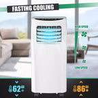 Costway 5500 BTU (8000BTU ASHRAE) Portable Air Conditioner & Dehumidifier Function Remote