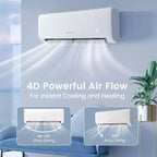 Costway Aire Acondicionado Mini Split de 18,000 BTU con Bomba de Calor y Control Remoto