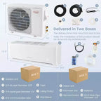Costway Aire Acondicionado Mini Split de 18,000 BTU con Bomba de Calor y Control Remoto