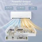 Costway 24,000 BTU Mini Split Air Conditioner AC Unit with Heat Pump & Alexa Googlehome Remote Control