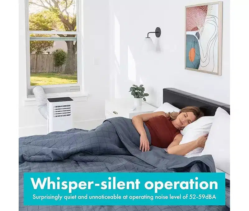 SereneLife Compact Freestanding Portable Air Conditioner - White