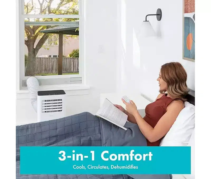 SereneLife 8,000 BTU Portable AC with WiFi, Dehumidifier & Fan